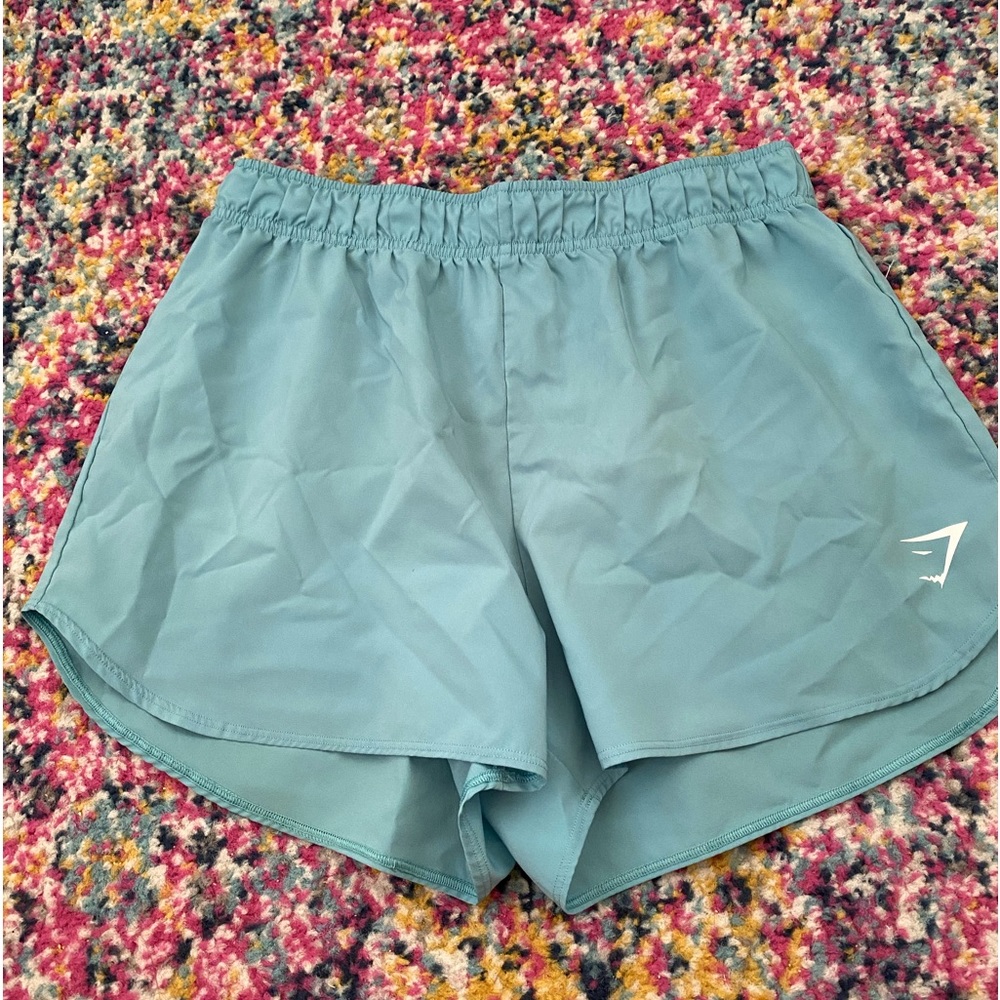 Gymshark light blue shorts